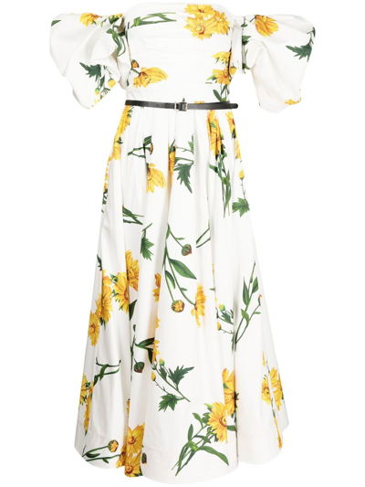 Leo Lin Marguerite Blanche Puff Dress In White