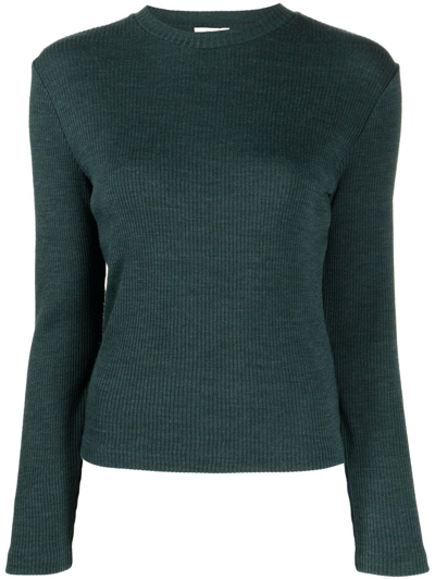 Vince Fine Knit Jumper In Green