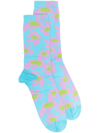 Jacquemus Blue Le Papier 'les Chaussettes Stampa' Socks In Blue