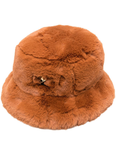 Moose Knuckles Logo-plaque Bucket Hat In Brown