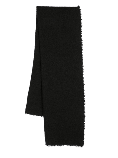 Faliero Sarti Frayed-edge Scarf In Black