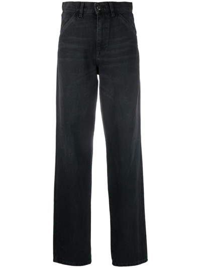 Roseanna High-waisted Straight-leg Jeans In Black