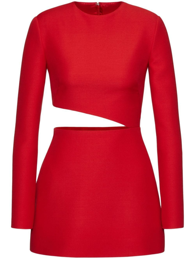 Valentino Cutout Mini Dress In Red