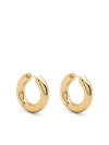 TOM WOOD 9KT YELLOW GOLD CHUNKY MEDIUM HOOP EARRINGS