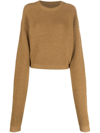 Quira Ssense Exclusive Brown Raglan Sweater In Brown