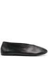 Khaite Marcy Crystal-embellished Satin Ballet Flats In Black