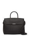 Burberry Black Leather Medium Tote Bag In Black