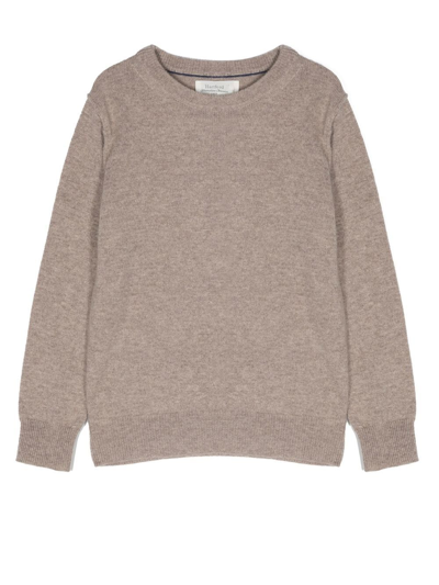 Hartford Kids' Wool-cashmere Knit Jumper In Neutrals