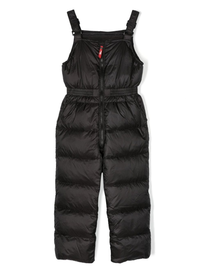 Ai Riders On The Storm Young Kids' Padded Sleeveless Dungarees In Black