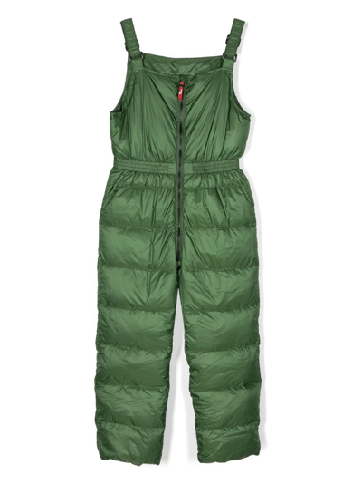 Ai Riders On The Storm Young Kids' Padded Feather-down Jumpsuit In Green