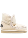 Mou Eskimo 18 Glitter-logo Boots In Neutrals