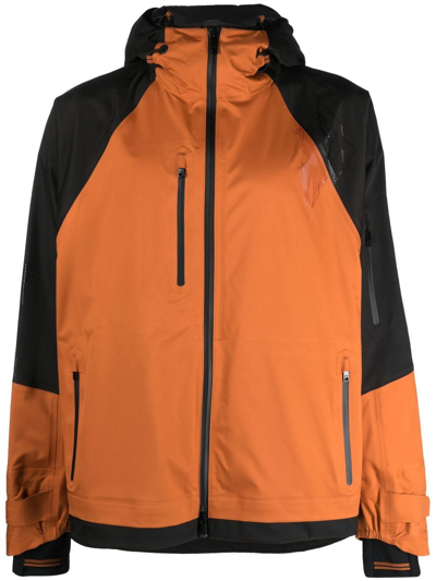 Zegna Hooded Lightweight Jacket In Orange