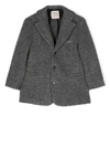 Douuod Felted Wool Blazer In Grey