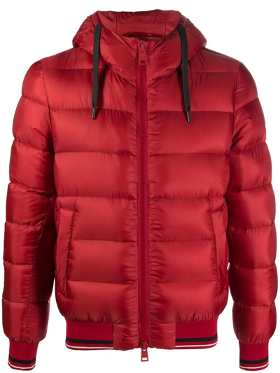 Herno Padded Zip Jacket In Red
