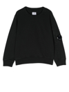 C.p. Company Logo-patch Long-sleeve Sweatshirt In Black