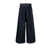 Maison Margiela Pleated Wide-leg Denim Pants In Blue