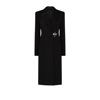 GIVENCHY (VIP) BLACK PADLOCK CUT-OUT COAT,BWC09T13NZ19284817