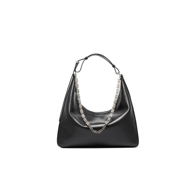 Givenchy (vip) Black Moon Cut Medium Leather Shoulder Bag