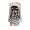 GIVENCHY (VIP) GREEN X CHITO PRINTED LAYERED DRESS,BW21AP3Z8K19281812