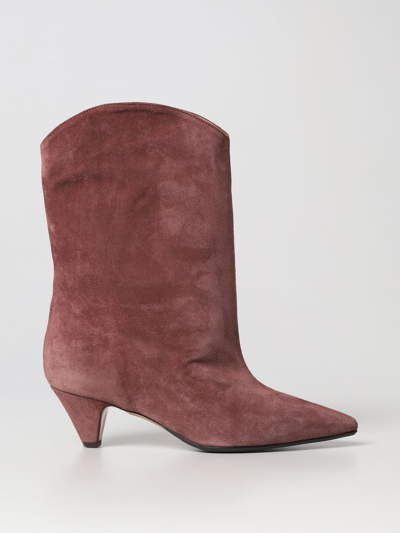 Anna F Heeled Ankle Boots . Woman In Lavander