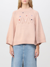 See By Chloé Knitwear In Rose-pink Wool