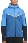 Nike Men's  Sportswear Tech Fleece Full-zip Hoodie In University Blue/dark Marina Blue/black
