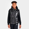 Nike Jordan Kids' Jordan Taped Hooded Puffer Vest In Black