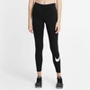 Nike Women's Sportswear Essential Swoosh Leggings In Black/white