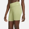 Nike Women's One Mid-rise 7 Inch Bike Shorts In Alligator/white