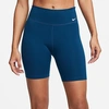 Nike One Mid-rise Bike Shorts In Valerian Blue/white