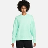 Nike Women's Dri-fit Get Fit Graphic Crewneck Sweatshirt In Mint Foam/white