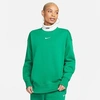 Nike Women's Sportswear Phoenix Fleece Oversized Crewneck Sweatshirt In Green