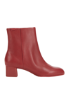 CAMPER CAMPER WOMAN ANKLE BOOTS BRICK RED SIZE 10 SOFT LEATHER