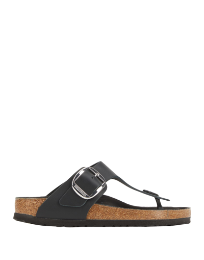 Birkenstock Toe Strap Sandals In Black