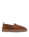 CASTAÃ±ER CASTAÑER MAN ESPADRILLES BROWN SIZE 7 SOFT LEATHER