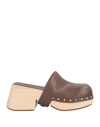 Marsèll Woman Mules & Clogs Cocoa Size 8 Calfskin In Brown