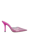 Paris Texas Crystal-embellished Pointed-toe Mules In Pink