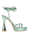 Jeffrey Campbell Toe Strap Sandals In Green