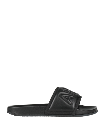 Ambush Woman Sandals Black Size 8 Soft Leather, Textile Fibers