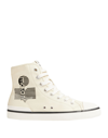 Isabel Marant Mens White Cotton Hi Top Sneakers In Ivory