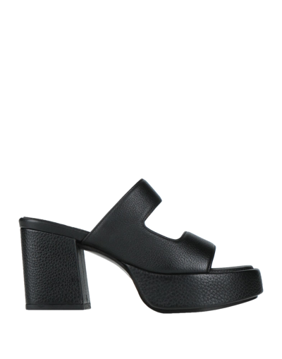MARSÈLL MARSÈLL WOMAN SANDALS BLACK SIZE 8 SOFT LEATHER