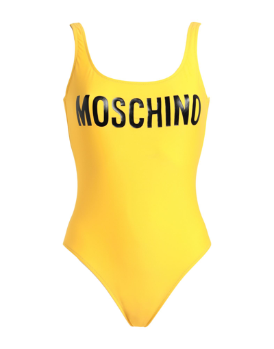 Moschino One-piece Swimsuits In Yellow