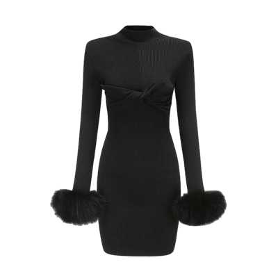 Nana Jacqueline Audrey Knit Dress In Black