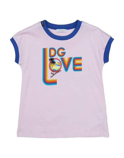 Dolce & Gabbana Babies' T-shirts In Purple