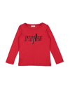 PINKO UP PINKO UP TODDLER GIRL T-SHIRT RED SIZE 6 COTTON