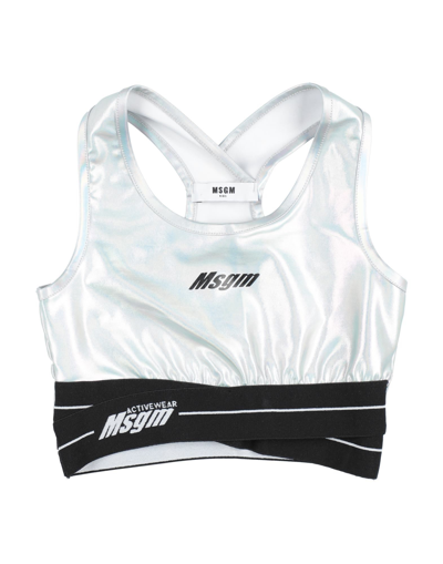 Msgm Babies' T-shirts In Silver
