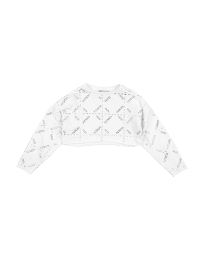 Patrizia Pepe Babies'  Toddler Girl Sweatshirt White Size 6 Cotton, Elastane