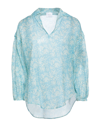 Merci .., Woman Blouse Sky Blue Size S Cotton In Blue