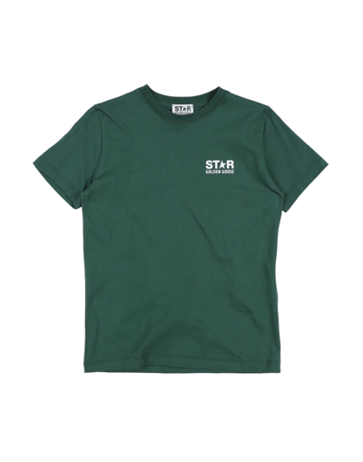 Golden Goose Kids' T-shirts In Green