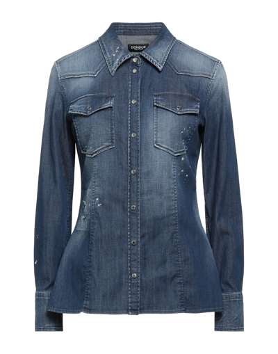 Dondup Denim Shirts In Blue